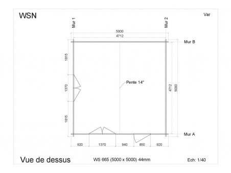 Bungalow en bois VAR WS665 par WSN