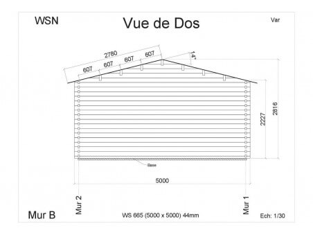 Bungalow en bois VAR WS665 par WSN