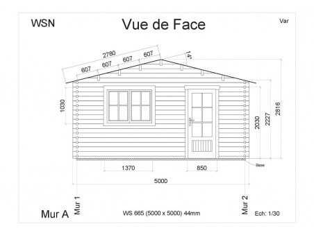 Bungalow en bois VAR WS665 par WSN