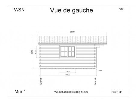 Bungalow en bois VAR WS665 par WSN