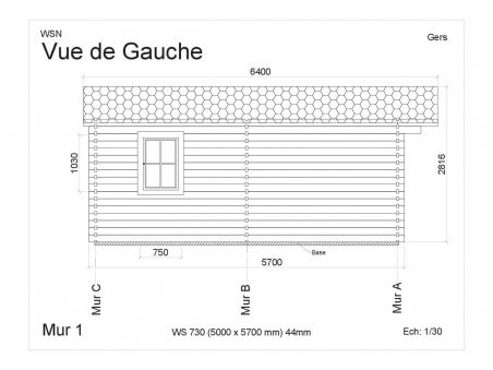 Bungalow en bois GERS WS730 par WSN