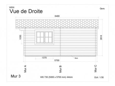 Bungalow en bois GERS WS730 par WSN