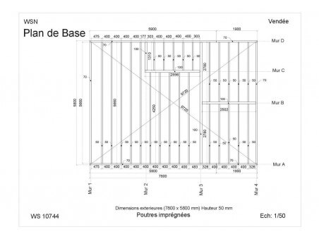 Chalet en bois Vendée 48m2 WS10744 par WSN