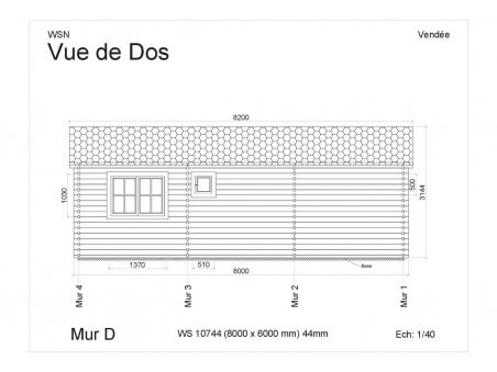 Chalet en bois Vendée 48m2 WS10744 par WSN