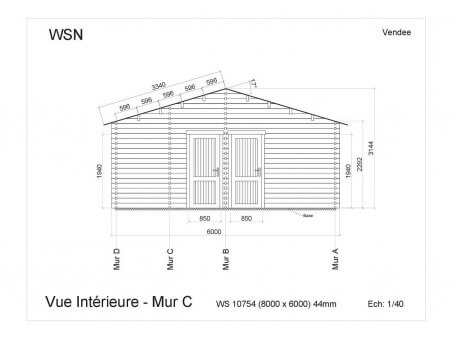 Chalet en bois VENDEE 48m2 WS10754 par WSN