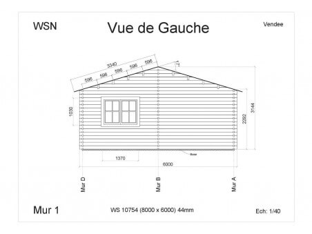 Chalet en bois VENDEE 48m2 WS10754 par WSN