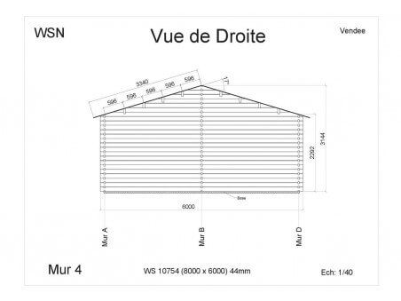 Chalet en bois VENDEE 48m2 WS10754 par WSN