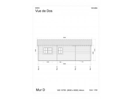 Chalet en bois VENDEE 48m2 WS10755 par WSN