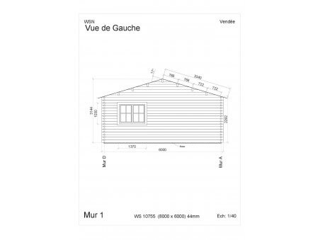 Chalet en bois VENDEE 48m2 WS10755 par WSN