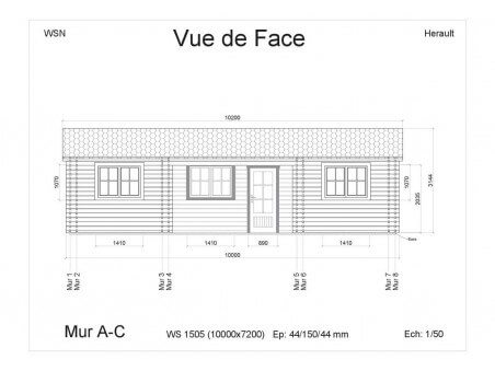 Chalet en bois HERAULT 72m2 WS1505 par WSN