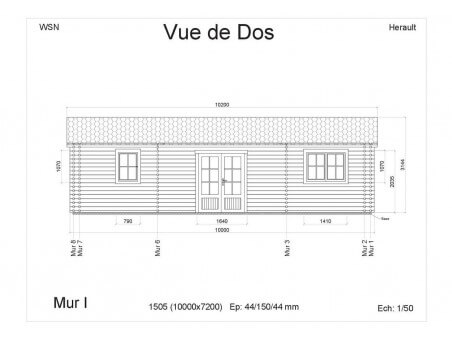 Chalet en bois HERAULT 72m2 WS1505 par WSN