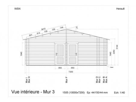 Chalet en bois HERAULT 72m2 WS1505 par WSN