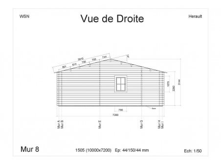 Chalet en bois HERAULT 72m2 WS1505 par WSN