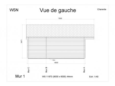 Chalet en bois Charente 48m2 WS11870 par WSN
