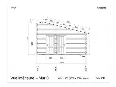 Chalet en bois Charente 72m2 WS11886 par WSN