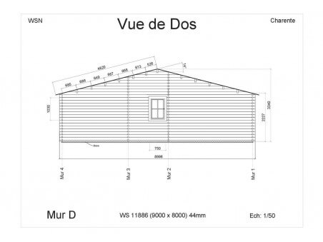 Chalet en bois Charente 72m2 WS11886 par WSN