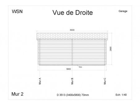 Garage 19,72m² (3400x5800-70mm) par WSN