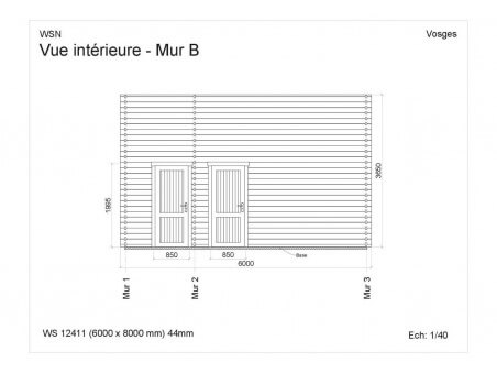 Chalet en bois VOSGES 48m2 WS12411 par WSN