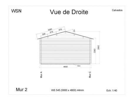 Bungalow en bois CALVADOS 25m2 WS545 par WSN