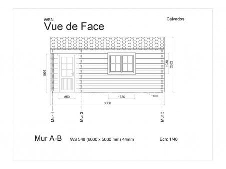 Bungalow en bois CALVADOS 30m2 WS548 par WSN