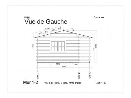 Bungalow en bois CALVADOS 30m2 WS548 par WSN