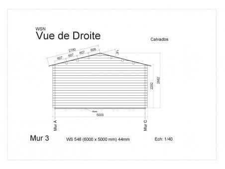 Bungalow en bois CALVADOS 30m2 WS548 par WSN