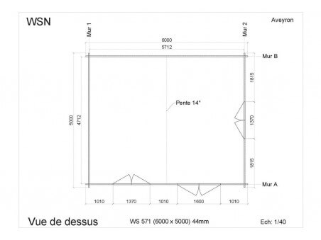 Bungalow en bois  AVEYRON 30m² WS571 par WSN