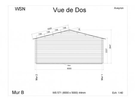 Bungalow en bois  AVEYRON 30m² WS571 par WSN