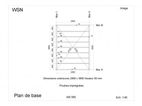 Abri en bois ARIEGE 12m2 WS585 par WSN