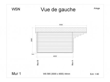 Abri en bois ARIEGE 12m2 WS585 par WSN