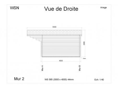 Abri en bois ARIEGE 12m2 WS585 par WSN