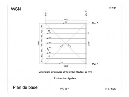 Abri en bois ARIEGE 16m² WS587 par WSN