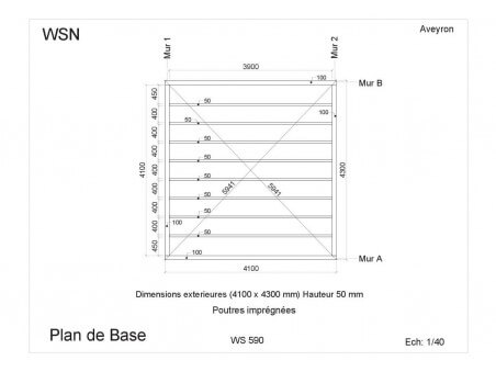 Abri en bois Aveyron 19m2 WS590 par WSN