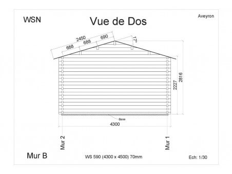 Abri en bois Aveyron 19m2 WS590 par WSN