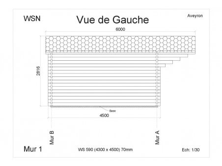 Abri en bois Aveyron 19m2 WS590 par WSN