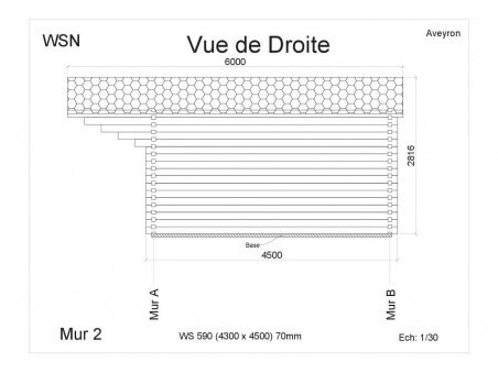 Abri en bois Aveyron 19m2 WS590 par WSN