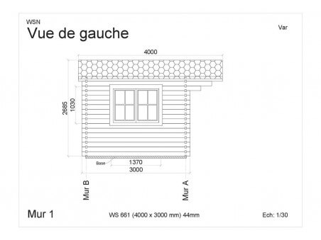 Abri en bois VAR 12m² WS661 par WSN