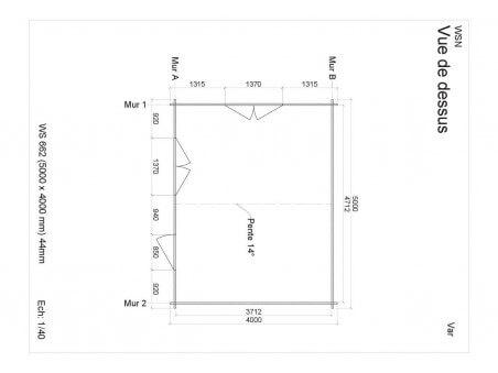 Bungalow en bois VAR 20m² WS662 par WSN