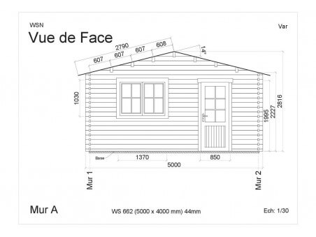 Bungalow en bois VAR 20m² WS662 par WSN