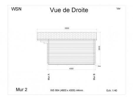 Abri en bois VAR 19,78 m² WS664 par WSN