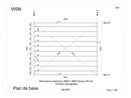 Bungalow en bois  VAR 30m² WS667 par WSN