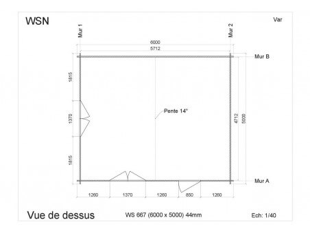 Bungalow en bois  VAR 30m² WS667 par WSN