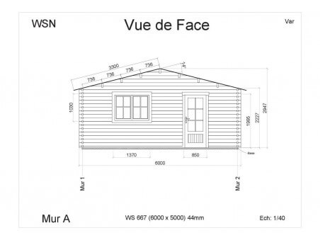 Bungalow en bois  VAR 30m² WS667 par WSN