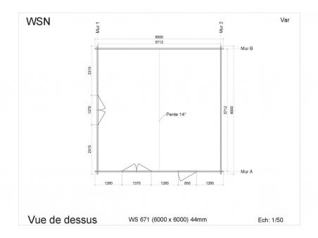 Bungalow en bois VAR 36m² WS671 par WSN