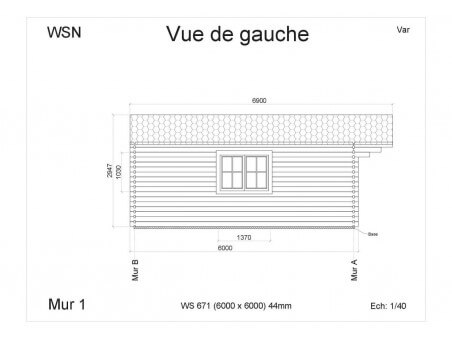 Bungalow en bois VAR 36m² WS671 par WSN