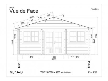 Bungalow en bois FINISTERE WS724 par WSN