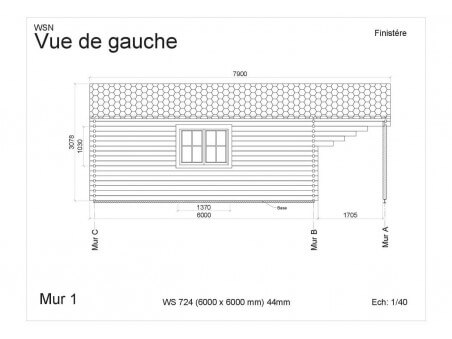 Bungalow en bois FINISTERE WS724 par WSN