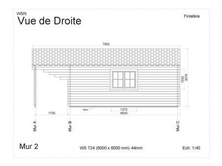 Bungalow en bois FINISTERE WS724 par WSN