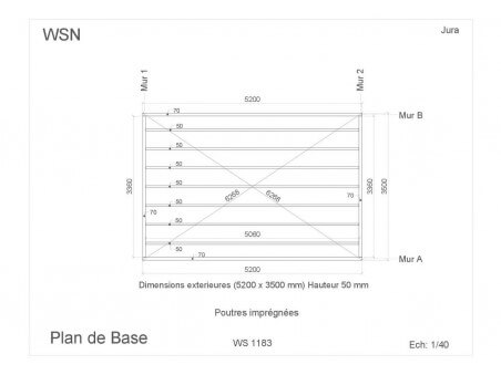 Abri en bois JURA 19,98m² WS1183 par WSN