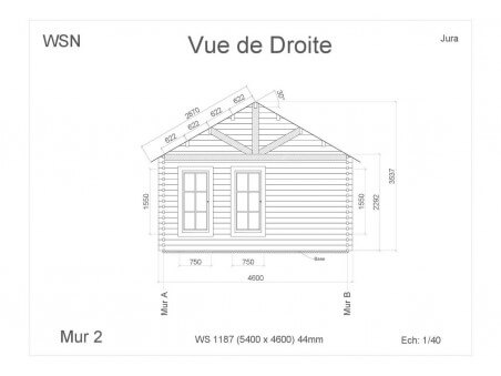 Bungalow en bois JURA WS1187 par WSN